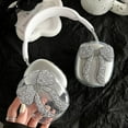 thumbnail image 4 of Clear Case for AirPods Max Headphone,Creative Glitter Anti-Drop Protective Headset Cover,Soft Shell for Girls Women (Silver), 4 of 7