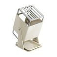 thumbnail image 3 of Bloque de cuchillos Soporte de drenaje para cuchillos Multifuncional Moderno Antideslizante Giratorio Múltiples Blanco, 3 of 9