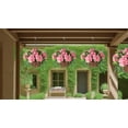 thumbnail image 5 of Artificial Flowers in Hanging Basket Planter for Home Spring Decoration, Silk Hydrangea Outdoor Indoor Arrangements, Metal Coconut Lining Basket with Faux Plant(Champagne), 5 of 5