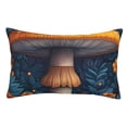 thumbnail image 1 of Fotbe Vintage Blue Leaf Mushroom Funda de Almohada Decorativa Estilo Occidental, Lujo en Algodón, Fundas para Almohadas King, Cojín Estampado para Decoración del Hogar-20"x30", 1 of 6