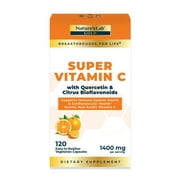 Natures Lab Gold Super Vitamin C 1000mg  120 Capsules (2 Month Supply) - Immune System Support  Contains Bioflavonoids Complex & Quercetin  Non-Acidic, Non-GMO, Gluten Free, Vegan