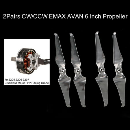 2Pairs CW/CCW EMAX AVAN 6 Inch Propeller Blade for 2205 2206 2207 Brushless Motor EMAX Hawk 5 FPV Racing