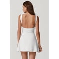 thumbnail image 2 of Vestido de tenis QINSEN para mujer, entrenamiento, con pantalones cortos integrados, color blanco S, 2 of 6
