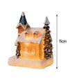 thumbnail image 2 of Injueey Resin Christmas Scene Snow House LED Set Village Desktop Decoration Kits de decoración para fiestas Casa S2301 C, 2 of 6