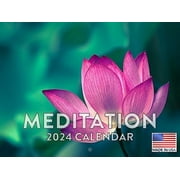 Meditation Calendar 2024 Mindfulness Wall Calender Monthly Zen Decor Buddha Peace and Tranquility 12 Month