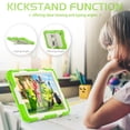 thumbnail image 3 of Decase Heavy Duty Tablet Case for Samsung Galaxy Tab A7 Lite 8.7 inch 2021 Model (SM-T220/T225/T227),Hybrid Shockproof Drop Proof Cover With Shoulder Strap &  Kickstand,Green, 3 of 7