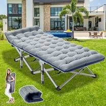 NAIZEA Folding Cots Bed for Adults ,Outdoor Camping Cot with Pearl Mattress & Carry Bag