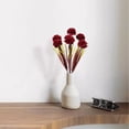 thumbnail image 6 of BESEW7 Artificial Hydrangea Allium Flowers 7 Heads Fake Silk Bouquet for Outdoor Planters Wedding Backdrop Home Arrangement Burgundy, 6 of 9