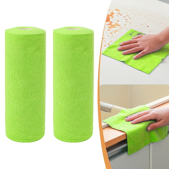 (A+A) 2 Trapos para Triturar A Mano Paños Gruesos para Lavar Platos Rollos Toallas Absorbentes (tenga en Cuenta Al Realizar El Pedido 2 Piezas Juntos Embalaje Termoplástico Inglés) (verde Hierba)