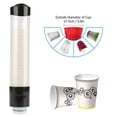 thumbnail image 3 of Artillery Distributeur de gobelets à Eau Mural One Touch Button Distributeur de gobelets Distributeur d'eau Porte-gobelets en Plastique, Support de Rangement de gobelets jetable Transparent(Le Noir), 3 of 11