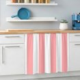thumbnail image 5 of Coral Pink Striped Oven Skirt Curtain for Kitchen Decor 28"x35", Vertical Stripe Boho Minimalist Country Self Adhesive Stove Curtains Skirt Cabinet Curtains for Bathroom Laundry Room, 5 of 8