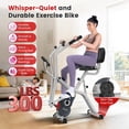 thumbnail image 3 of Pooboo Magnetic Exercise Bike Indoor Cycling Bike with Arm Exerciser for Home Cardio Workout Stationary Bike Quiet Belt Drive, 3 of 9