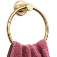 thumbnail image 1 of Brushed Gold Towel Ring - Modern Hand Towel Holder for Wall - SUS304 Stainless Steel Bathroom Towel Rack - Round Bathroom Towel Hanger - Towel Rack Bathroom - Towel Bar - Gold Towel Bar, 1 of 5