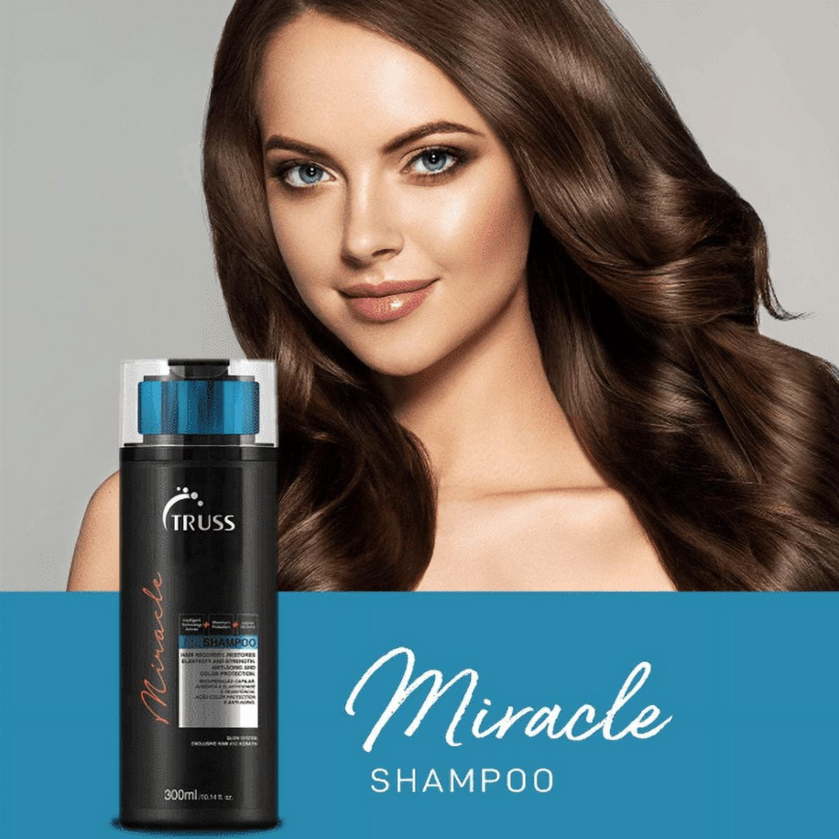 TRUSS Miracle Hair Shampoo, 10.14 oz, Anti-Aging & Color Protection with Keratin and Vitamin E, Restores Elasticity & Shine