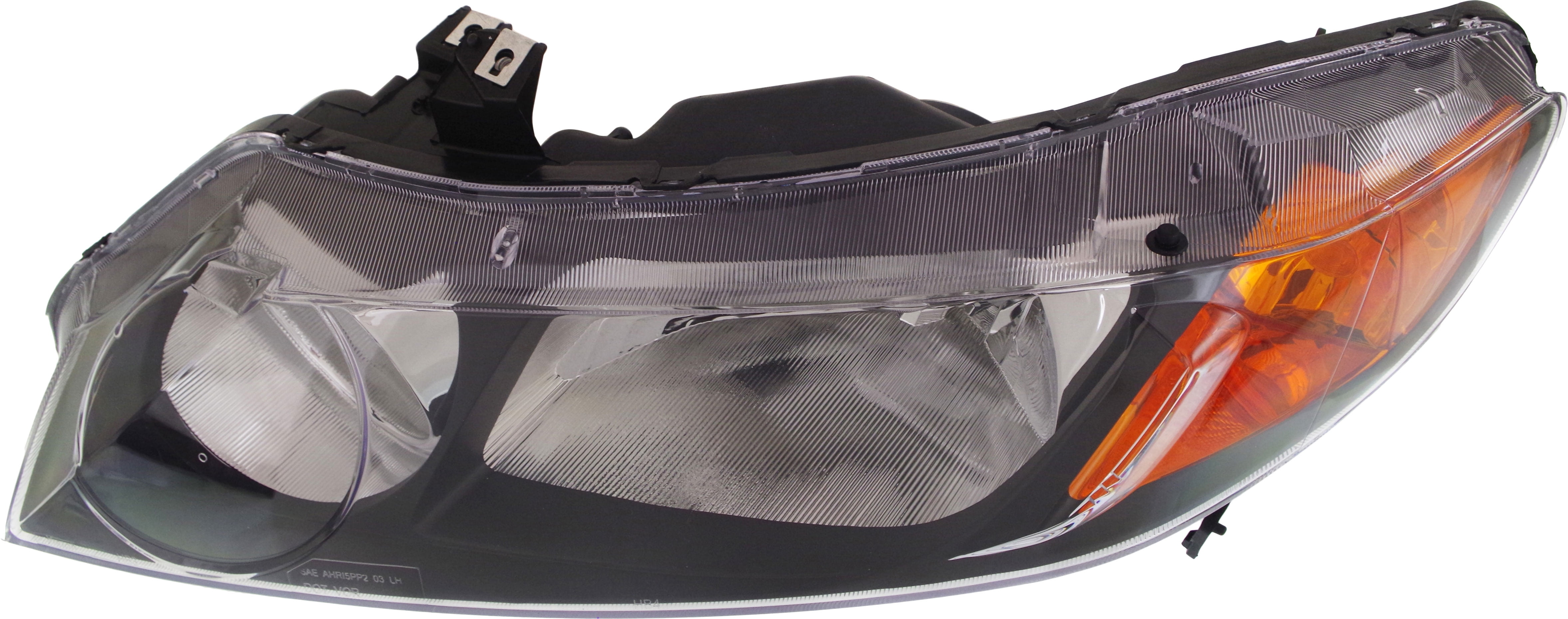 Headlight Compatible With 2006-2008 Honda Civic Left Driver Halogen