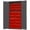 Red, variant on Durham 3602-BLP-36-5295 14 Gauge Flush Door Style Lockable Cabinet with 36 Blue Hook on Bins, Gray - 36 in.