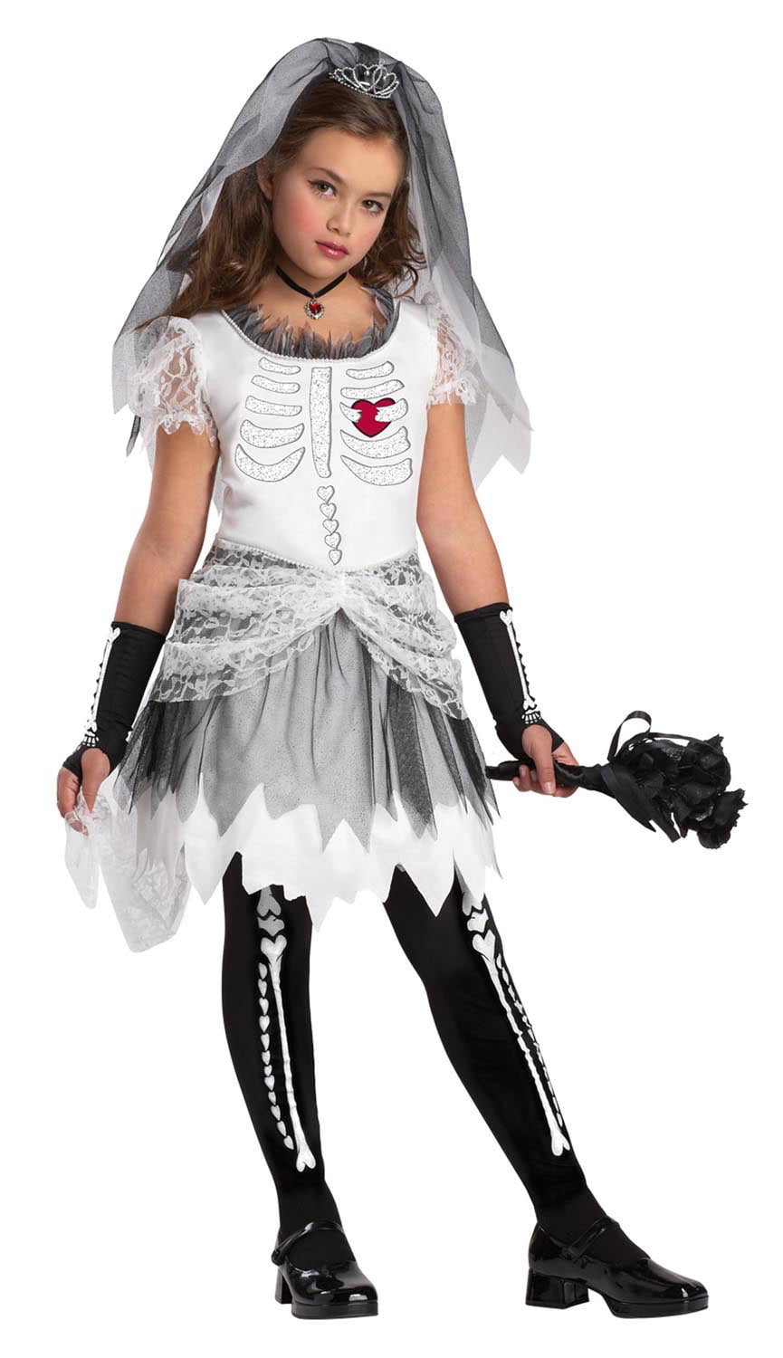 Skeleton Bride Dress Costume Child - Walmart.com - Walmart.com