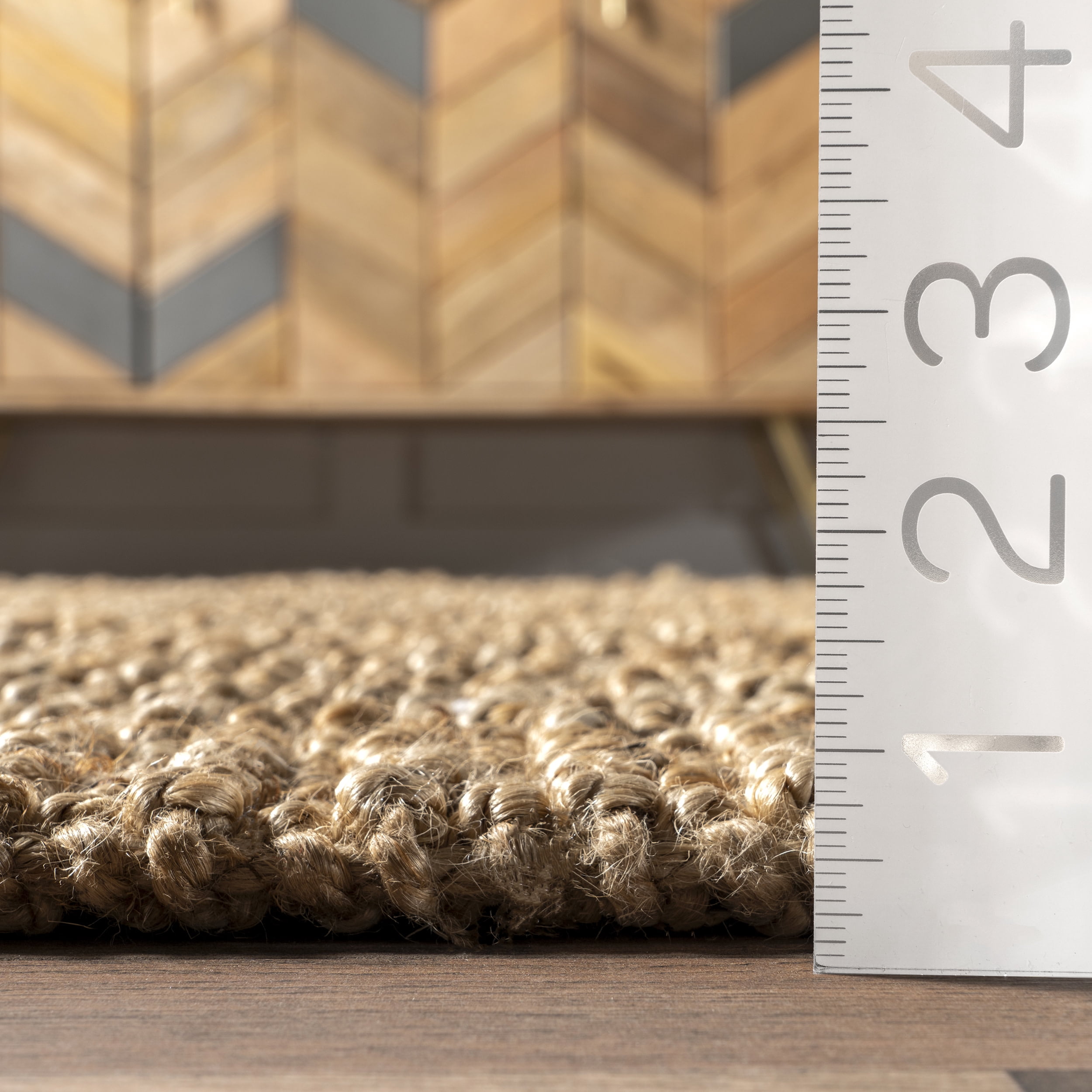 nuLOOM Hanne Casual Flatweave Jute Area Rug, 5' x 8', Natural