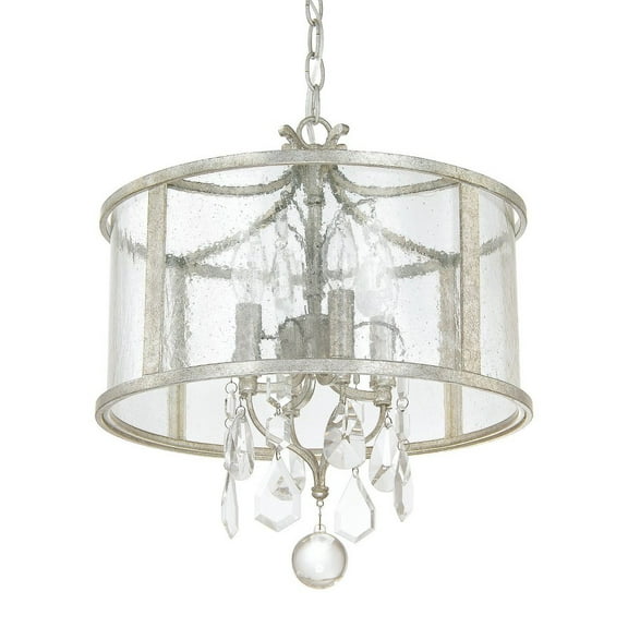 4 Light Pendant In Transitional Style 15 High By 16.5 Wide-Antique Silver Finish    -Traditional Installation Capital Lighting 9484As-Cr