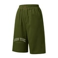 thumbnail image 3 of Woman Elastic Solid Color Shorts Button Down Half Pants With Pocket Casual Short Pant Wide Leg Shorts Women Shorts Dressy Casual Chafing Shorts for Women Knee Length Shorts Women Sequin Shorts for, 3 of 5