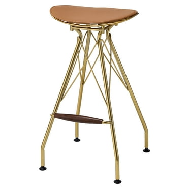 ACME Dragea Bar Stool in Whiskey and Gold (Set of 2)