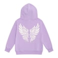 thumbnail image 4 of Kiijoy Girls Graphic Hoodie Casual Wing Print Long Sleeve Hooded Sweatshirt, Sizes 1-13, 4 of 6