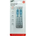 GE 2Device Big Button Universal TV Remote Control in Silver, 33701