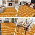 thumbnail image 5 of Orange Spring Leaves Area Rugs 8'x10', Washable Small Throw Rugs for Living Room Patio, Pastoral Botanical Striped Flowers Indoor Outdoor Rug Non-Slip Low Pile Carpet Runner Reversible Floor Mats, 5 of 8