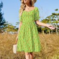 thumbnail image 3 of 2024 Hello Sunshine! - Orange Bird (green background) Dress women clothing new arrivals Aesthetic clothing ceremony dresses, 3 of 7