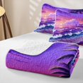 thumbnail image 4 of jejeloiu Purple Tropical Sunset Twin Quilt Set For Girls,Palm Tree Print Twin Coverlet Set,Multicolor,2 Pieces, 4 of 7