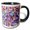 Black/White, variant on 3drose, Painted Wall - a Colorful Potpourri of Splashes of Paint in a Creative, Random Fashion, 15oz Two-tone Yellow Mug