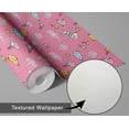 thumbnail image 6 of S4Sassy Peel & Stick Vinyl Wallpaper, Safari Animal Print Wallpaper Contact Paper Waterproof - Pink, 25"x240" ,Textured Removable Walls Covering for Kids Room, Baby Nursery, Playroom, 6 of 9
