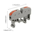 thumbnail image 3 of 10 Sets Din Rail Terminal Block Connector Block Electrical Screw Terminal Block, 3 of 9