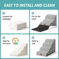 thumbnail image 3 of Dog Stairs for Small Dogs .” H Pet Step with Leakproof Cover High Density Foam Cat Ramp for Couch Sofa or Chair Lightweight Durable Comfort .x.x Step, 3 of 7