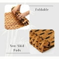 thumbnail image 5 of Evideco French Home Goods Rectangular Natural Bamboo Bathroom Mat - Non Slip Bath Mat - Perfect for Shower, Spa, Sauna and Bathroom Decor - Foldable Duckboard, 16 x 40 inches, Light Brown, 5 of 8