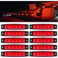 thumbnail image 2 of 10 Uds 6 LED luz indicadora lateral roja luz indicadora luz indicadora lateral trasera para camión remolque RV cabina barco autobús camión luz LED de posición, 2 of 5