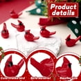 thumbnail image 4 of Figuras Cinnvoice en miniatura de resina roja con forma de cardenal, 200 unidades, 2,8 x 2,1 cm, 4 of 6