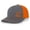 Charcoal/Orange, variant on Tropical Palm Trees Beach Vacation Embroidered Mesh Back Trucker Hat, Charcoal/Orange