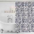 thumbnail image 2 of Blue Floral Leaf Shower Curtain Set - Standard 72" x 72" Washable Bathtub Curtain with 12 Hooks, Retro Farmhouse Plant Tree Branch Waterproof Fabric Stall Shower Curtains for Bathroom/Bathtub Décor, 2 of 6