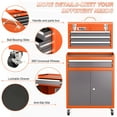 thumbnail image 4 of AIRAJ 40" 6-Drawer Rolling Tool Chest | Orange Metal Garage Storage Cabinet with Wheels & Detachable Tool Box Top, 4 of 7