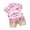 1-Pink8, variant on Newborn Boys Feather Print Short Sleeve Shirt And Shorts Set Casual Two Piece Summer Outfit For Kids
