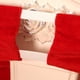 thumbnail image 4 of Decoraciones navideñas, patas de elfo de Papá Noel, cubierta trasera para silla de comedor, decoración festiva de cocina, niña, 1 unidad, color rojo, 4 of 5