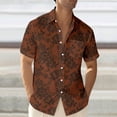 thumbnail image 3 of Hawaiian Shirt for Men Summer Short Sleeve Button Down Lapel Collar Floral Print Casual Beach Shirt Vacation Outfits, 3 of 6