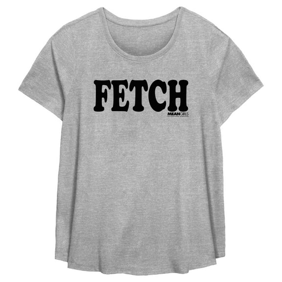 Women's Mean Girls Fetch Graphic Tee Heather Gray 1X