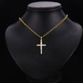 thumbnail image 3 of 14K Two Tone Gold Crucifix Cross Religious Charm Pendant for Necklace Chain | Jewelry Gift for Men Women | 33 x 20 MM | 1.1 grams, 3 of 4