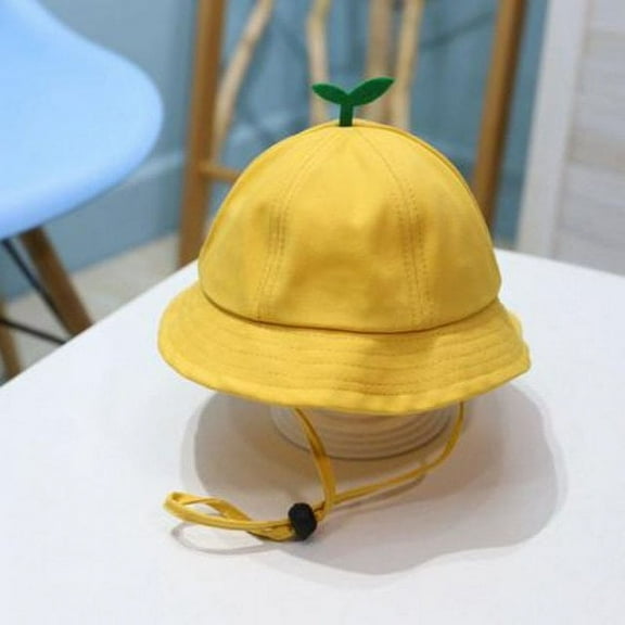 CoCopeanut Topi Bucket Kuning Lucu untuk Anak-anak Topi Surya Bean Sprout Musim Semi Musim Gugur Musim Panas untuk Anak Topi Panama Outdoor Nelayan Lipat Pelindung