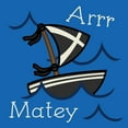 thumbnail image 2 of Grey, Jace 15x15 Black Ornate Wood Framed with Double Matting Museum Art Print Titled - Arrr Matey, 2 of 4