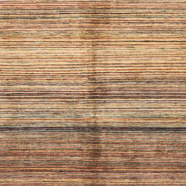 Ahgly Company Tapis d'Intérieur Carré Abstrait Brun Sable Oriental, 7 Pieds Carré
