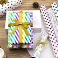 thumbnail image 2 of LEEYNEER 1 Roll Wrapping Paper Heart Star Print Widely Applied DIY Decor Christmas Wedding Gift Wrapping Paper for Valentine‘s Day, 2 of 8