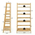 thumbnail image 5 of Spaco 4-Tier Bamboo Bookshelf Ladder Shelf Plant Stand Rack-Natural, Tall Bookshelf, Shelves for Living Room, Home Office, Bedroom, Balcony, 5 of 9